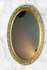 Espelho de parede vintage Hollywood Regency rococó bronze dourado oval ornamentado 26-1/4” comprar usado  Enviando para Brazil