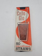 Vintage Cello Glo Celofane 47 Canudos Caixa – Canudos de Festa Retrô Meados do Século comprar usado  Enviando para Brazil