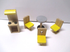 VINTAGE KIDKRAFT MÓVEIS DE COZINHA DE MADEIRA FOGÃO MESA E CADEIRAS LIXEIRA GRN comprar usado  Enviando para Brazil