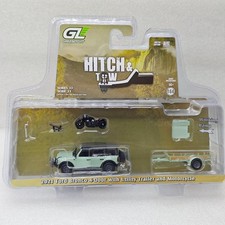 Greenlight 1:64 2021 Ford Bronco 4 portas com reboque utilitário e carro motocicleta comprar usado  Enviando para Brazil