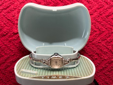 TIMEX Vintage Anos 60 Moldura de Placa de Ródio Feminino Relógio de Coquetel de Vento Manual e Estojo comprar usado  Enviando para Brazil