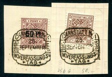 WÜRTTEMBERG 1919 255-256 gestempelt BRIEFSTÜCK TADELLOS geprüft INFLA BPP (F6013 comprar usado  Enviando para Brazil