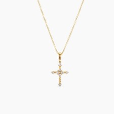 David YurmanOuro Diamante Pequeno Moderno Colar Pingente Cruz com Bolsa comprar usado  Enviando para Brazil
