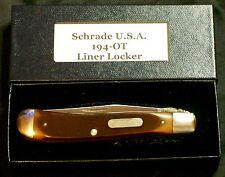 Armário forro faca Schrade 194OT 1095 lâmina de aço feito nos EUA embalagem personalizada rara comprar usado  Enviando para Brazil