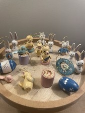 Lote vintage miniatura de enfeites de madeira para árvore de Páscoa coelhos filhotes comprar usado Lote vintage miniatura de enfeites de madeira para árvore de Páscoa coelhos filhotes comprar usado  Enviando para Brazil