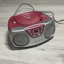 CD Player Portátil Sylvania SRCD243PL - Rádio AM/FM - Boombox Rosa TESTADO - LEIA comprar usado  Enviando para Brazil
