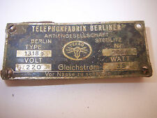 Authentic german plate for sale  EASTBOURNE