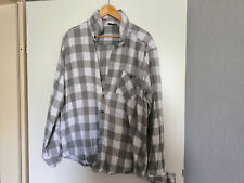 Flanellbluse grau weiß gebraucht kaufen  Wesel