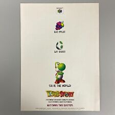 YOSHI'S STORY NINTENDO 64 N64 VIDEOGAME DINOSSAURO 1998 ANÚNCIO RETRÔ VINTAGE comprar usado  Enviando para Brazil