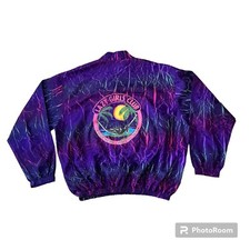 Jaqueta corta-vento vintage estilo surf preguiçoso meninas clube roxo craquelado sistema operacional elétrico comprar usado  Enviando para Brazil