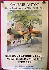 AFFICHE GALERIE AMYOT : GAUDIN - KARIBOU - LEVEL - MONGRENIER - MOSIADZ … na sprzedaż  Wysyłka do Poland
