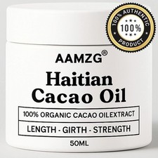 Crema de masaje para hombres haitianos 1,7 oz - Mezcla aceite de cacao Gres orgánico y aceite de Koulev segunda mano  Embacar hacia Mexico