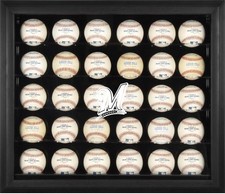 Vitrine Milwaukee Brewers logotipo moldura preta 30 bolas comprar usado  Enviando para Brazil