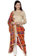 Foulard phulkari dupatta d'occasion  Expédié en France