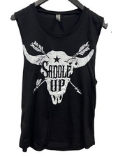 Camiseta Next Level Apparel Saddle Up Graphic Muscle Tamanho M Rodeio Ocidental Sem Mangas comprar usado  Enviando para Brazil