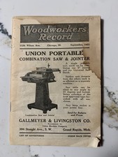 Serra portátil sindical vintage original WOODWORKERS RECORD - Setembro de 1923!! comprar usado  Enviando para Brazil