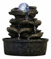 Dekoracyjna fontanna Zen Light Little-Rock Ciemnobrązowa, 20 x 20 x 23 cm Towar B, używany na sprzedaż  PL