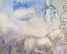 Original watercolour figures for sale  WIRRAL