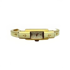 PUNHO VINTAGE SUÍÇO CÔNSUL WIND UP FEMININO OURO 10M GALVANIZADO ESMALTE WRISTWATC comprar usado  Enviando para Brazil