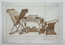 Mahogany desk engraving d'occasion  Expédié en Belgium