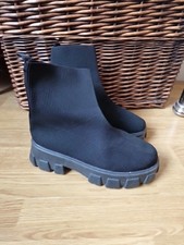 Womens black chunky for sale  LEICESTER