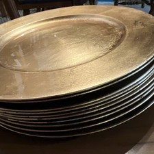 Gold charger plates for sale  Irvine