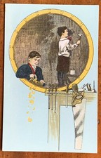 Adv. Cartão postal P. Schmidt, meninos trabalho em madeira, banco de trabalho, serra, avião, ca 1910 comprar usado  Enviando para Brazil