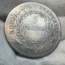 France - 5 Francs Napoléon Premier Consul - An 12 M - Toulouse - Argent comprar usado  Enviando para Brazil