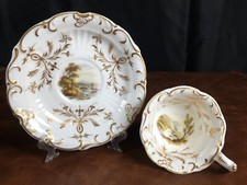 Xícara de chá e pires Davenport Longport – Pintados à mão, década de 1850 comprar usado  Enviando para Brazil