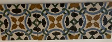 Antigo Conjunto de 3 Azulejos Portugal Lisboa Alto Brilho Battah Relief Arabesco comprar usado  Enviando para Brazil