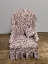 Poltrona estofada Wingback Artista Miniatura Casa de Bonecas Anne Ruff Floral comprar usado  Enviando para Brazil