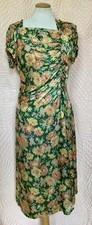 1940s floral satin for sale  LONDON