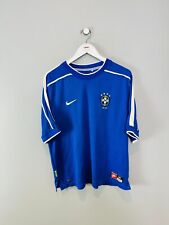 CAMISETA DE FUTBOL NIKE ORIGINAL VINTAGE BRASIL 1998/00 VISITANTE - M - segunda mano  Embacar hacia Argentina