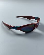 Używany, Okulary przeciwsłoneczne Oakley Scar FMJ czerwono-niebieskie vintage lata 90. z opalizującymi soczewkami na sprzedaż  PL