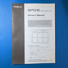 Almofada de percussão Roland SPD-6 apenas manual.  comprar usado Almofada de percussão Roland SPD-6 apenas manual.  comprar usado  Enviando para Brazil