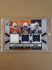 Camiseta 2014 SPX Barry Sanders Jerome Bettis Bo Jackson Winning Materials Trios, usado comprar usado  Enviando para Brazil