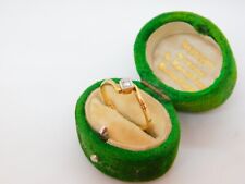 Anel antigo vitoriano de ouro 18 quilates e diamante cruzado 0,1 quilate c1890 comprar usado  Enviando para Brazil