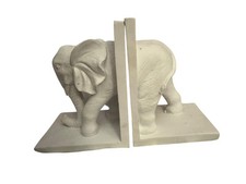 Elephant bookends white for sale  LONDON
