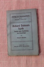 Richard dehmels lyrik gebraucht kaufen  Feldleuba