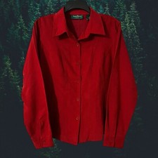 Camisa chique ocidental tamanho grande camurça falsa vermelha borgonha grama limão comprar usado  Enviando para Brazil