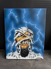 ⚡️ Múmia Elétrica – Tela de arte de metal pintada à mão (11x14”) comprar usado  Enviando para Brazil