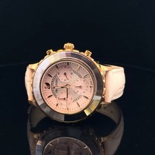 Relógio Swarovski Octea Lux pulseira de couro rosa tom ouro rosa PVD cronógrafo comprar usado  Enviando para Brazil