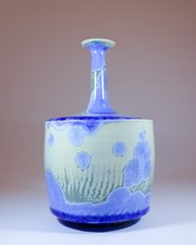 Usado, Vaso de cerâmica azul Isak Isaksson artista contemporâneo cristalino comprar usado  Enviando para Brazil