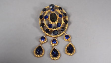 Vintage gilt blue for sale  LOUGHBOROUGH