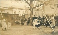 Cartão postal foto RPPC C-1910 playground infantil balanços 22-1392, usado comprar usado  Enviando para Brazil