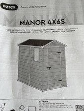 Keter 6x4 manor for sale Keter 6x4 manor for sale  HUNTINGDON