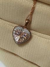 Pendant diamond morganite for sale  COVENTRY