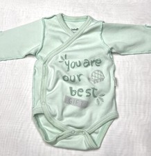 Bebetto Baby Mint Green Bodysuit Vest ‘You’re Our Best Gift’ Size 1-3 Months (13 na sprzedaż  Wysyłka do Poland