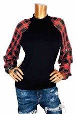 Blusa Tommy Hilfiger M Top Stretch TH Logotipo Xadrez Manga Comprida Decote Simulado comprar usado  Enviando para Brazil