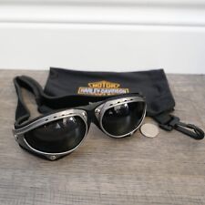 Óculos de equitação Harley Davidson prata/preto espuma épica com bolsa licenciada oficialmente comprar usado  Enviando para Brazil